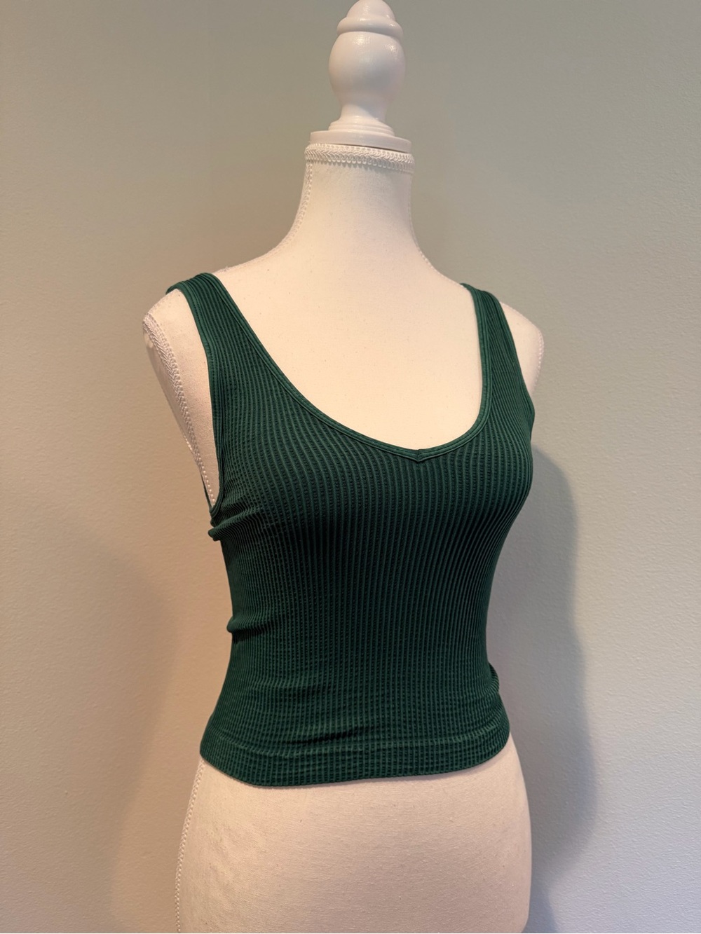Nikibiki Ribbed Tank - Forest Green
